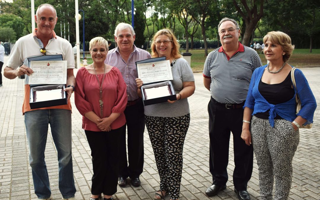 Distrito San Pablo-Santa Justa reconoce a dos Grandes Donantes de este barrio.