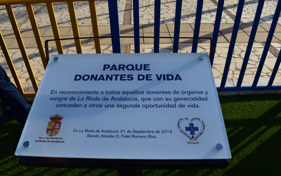 La Roda de Andalucía rotula el parque «Donantes de vida»